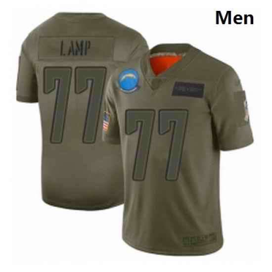 Men Los Angeles Chargers 77 Forrest Lamp Limited Camo 2019 Salute to Service Football Jersey